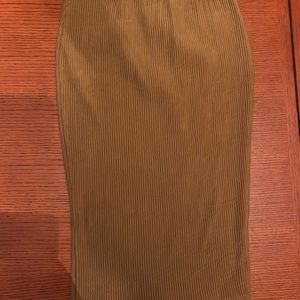 Olive Bodycon knee length pencil skirt.